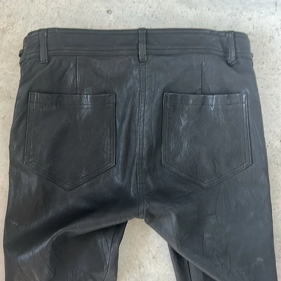 A.L.C. ‘Dent’ Black Lace-Up Leather Pants Size 2 - Picture 12 of 14
